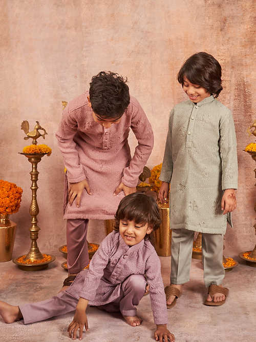 Pastel Green Crinkled Kurta Set