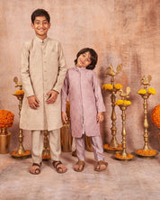 Lavender Sequins Achkan Set