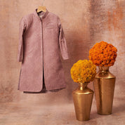 Lavender Sequins Achkan Set