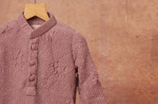 Lavender Crinkled Kurta Set