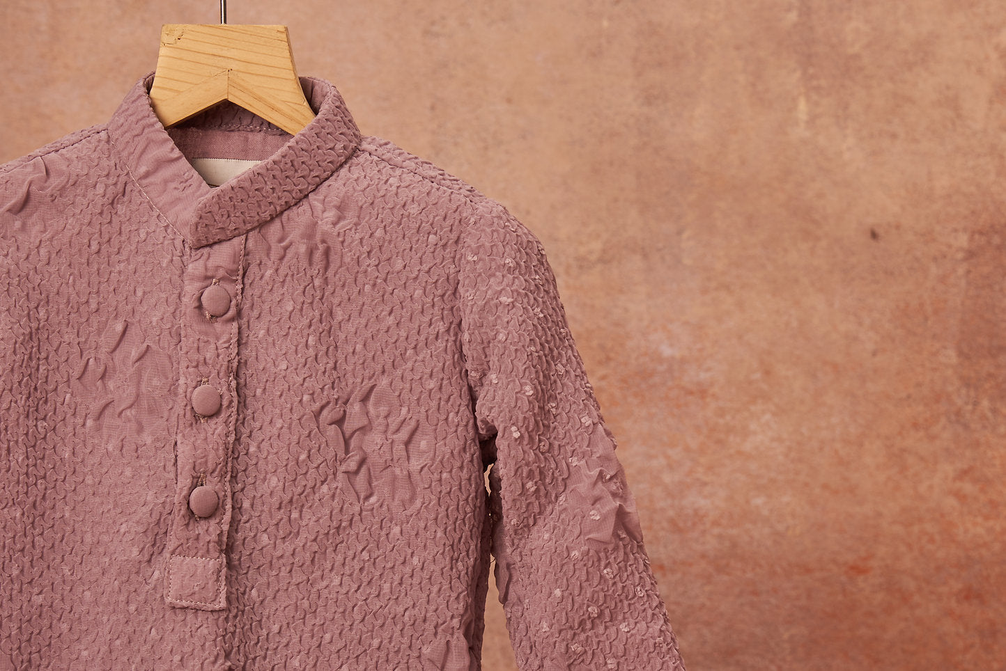 Lavender Crinkled Kurta Set