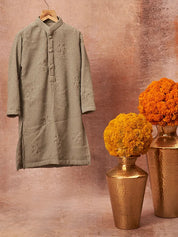 Pastel Green Crinkled Kurta Set