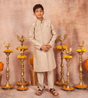 Thread And Sequins Work Achkan And Pajama Set