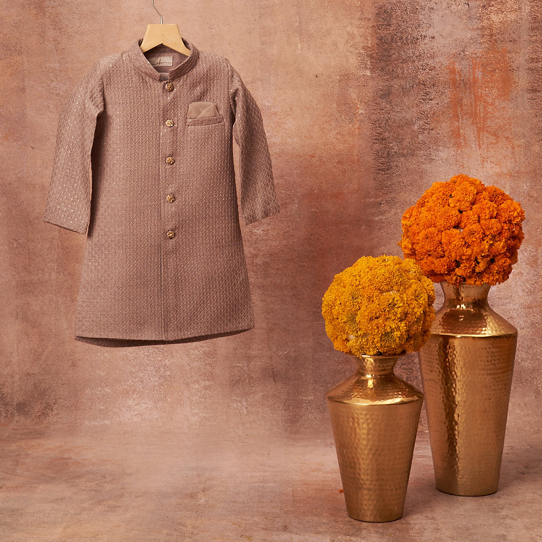 Dull Lavender Achkan Set