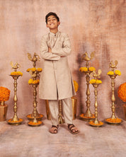 Thread And Sequins Work Achkan And Pajama Set