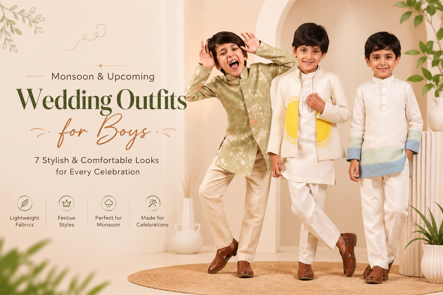 Monsoon & Upcoming Wedding Guest Outfits for Boys