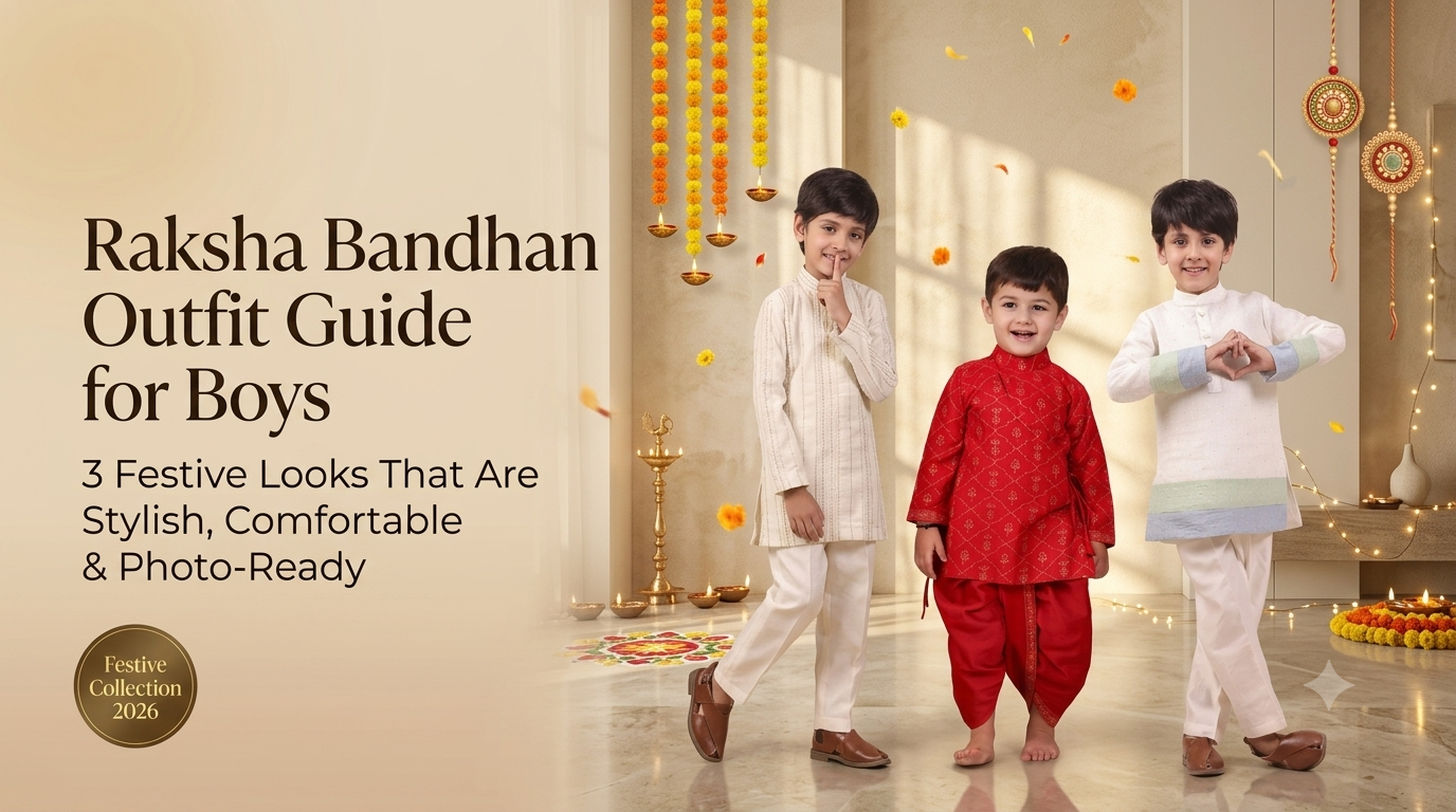 Raksha Bandhan Outfit Ideas for Boys: 3 Festive Looks to Style Your Little Brother