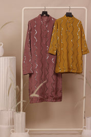 Coral raag Kurta Set