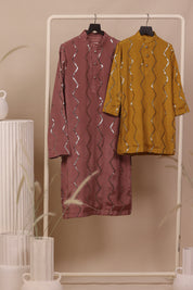Coral raag Kurta Set