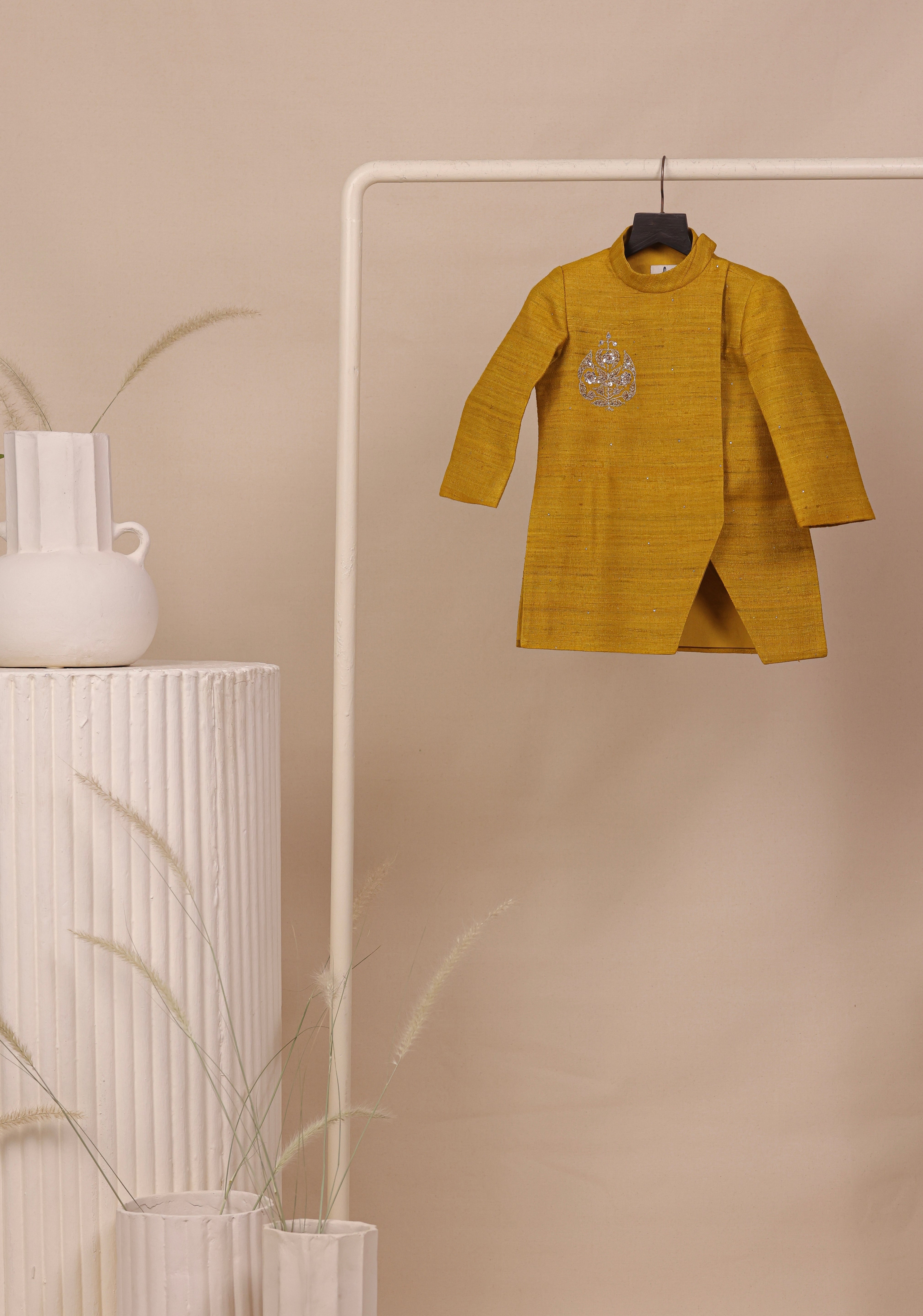 Amber Slit Achkan Set