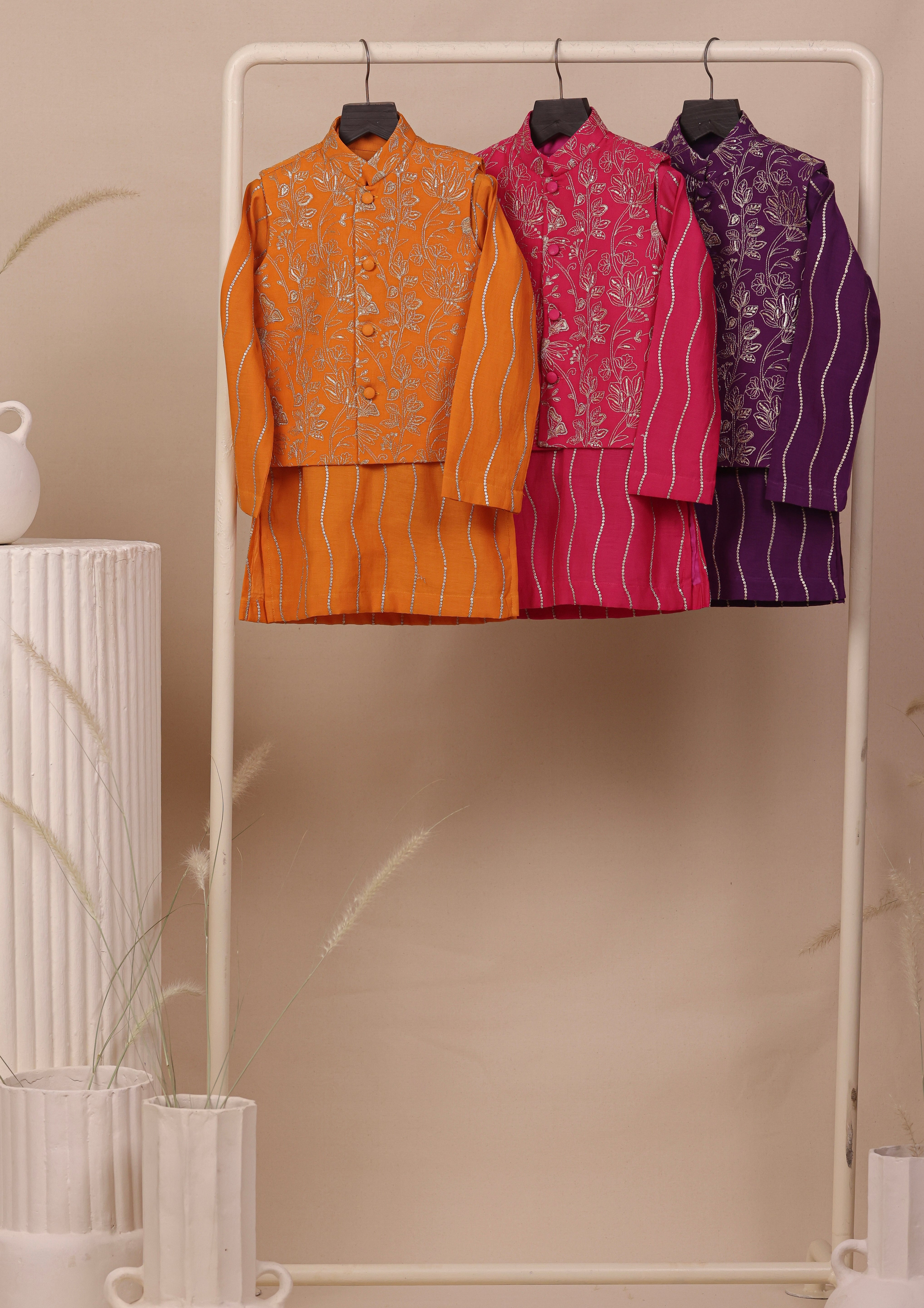 Zari Baigani Jacket Set