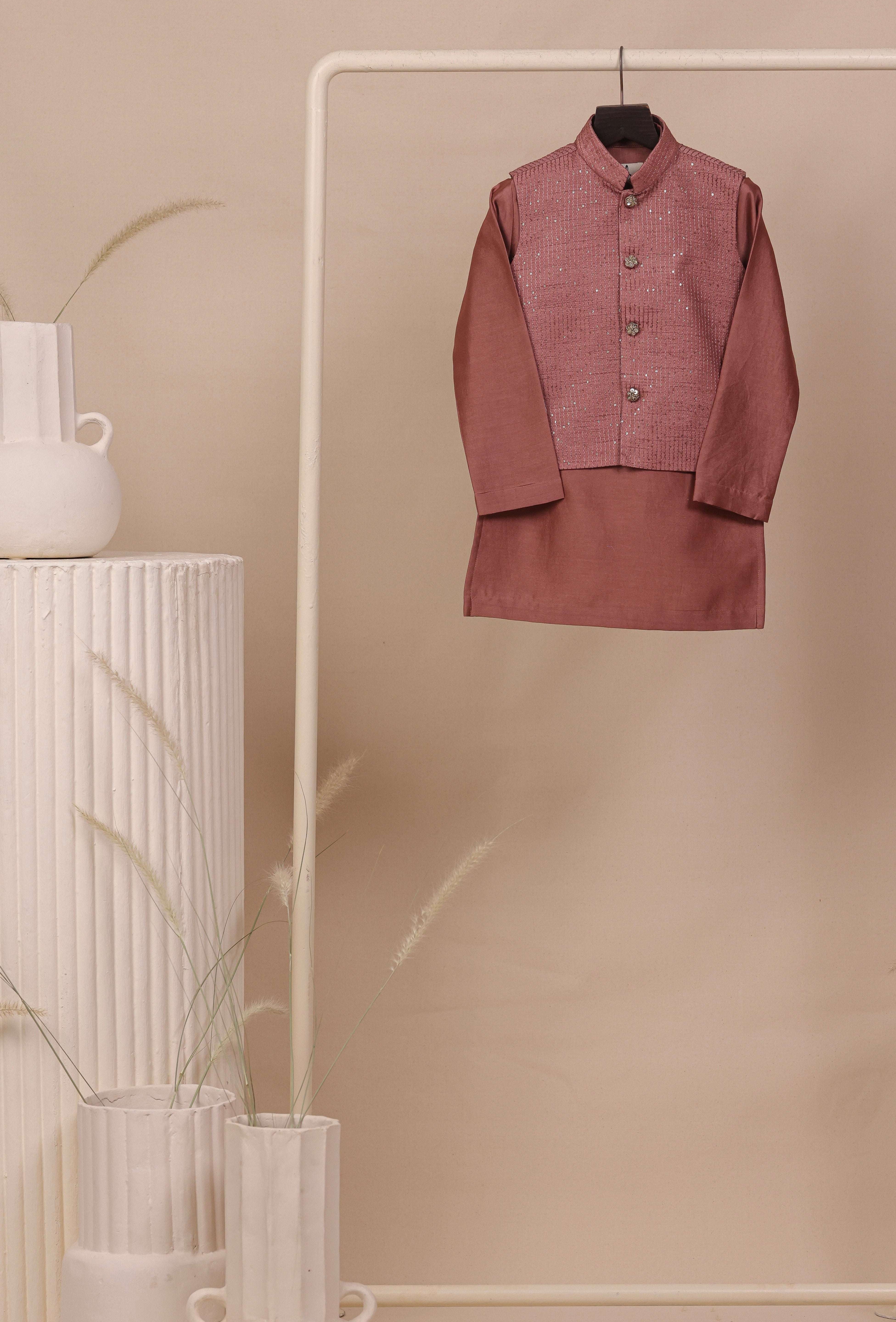 Coral Hues Jacket Set