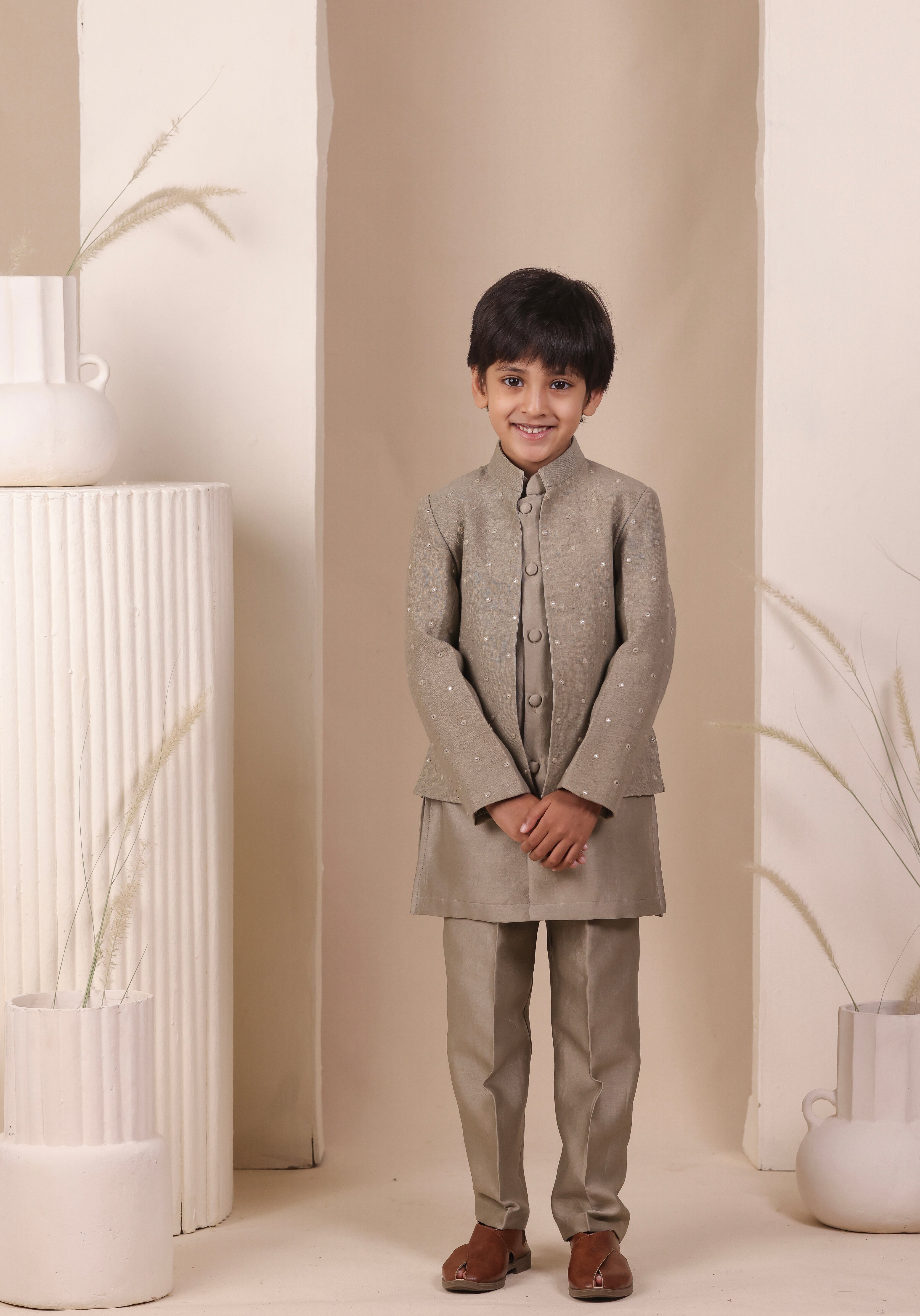 Smoke Mirror Jodhpuri Set
