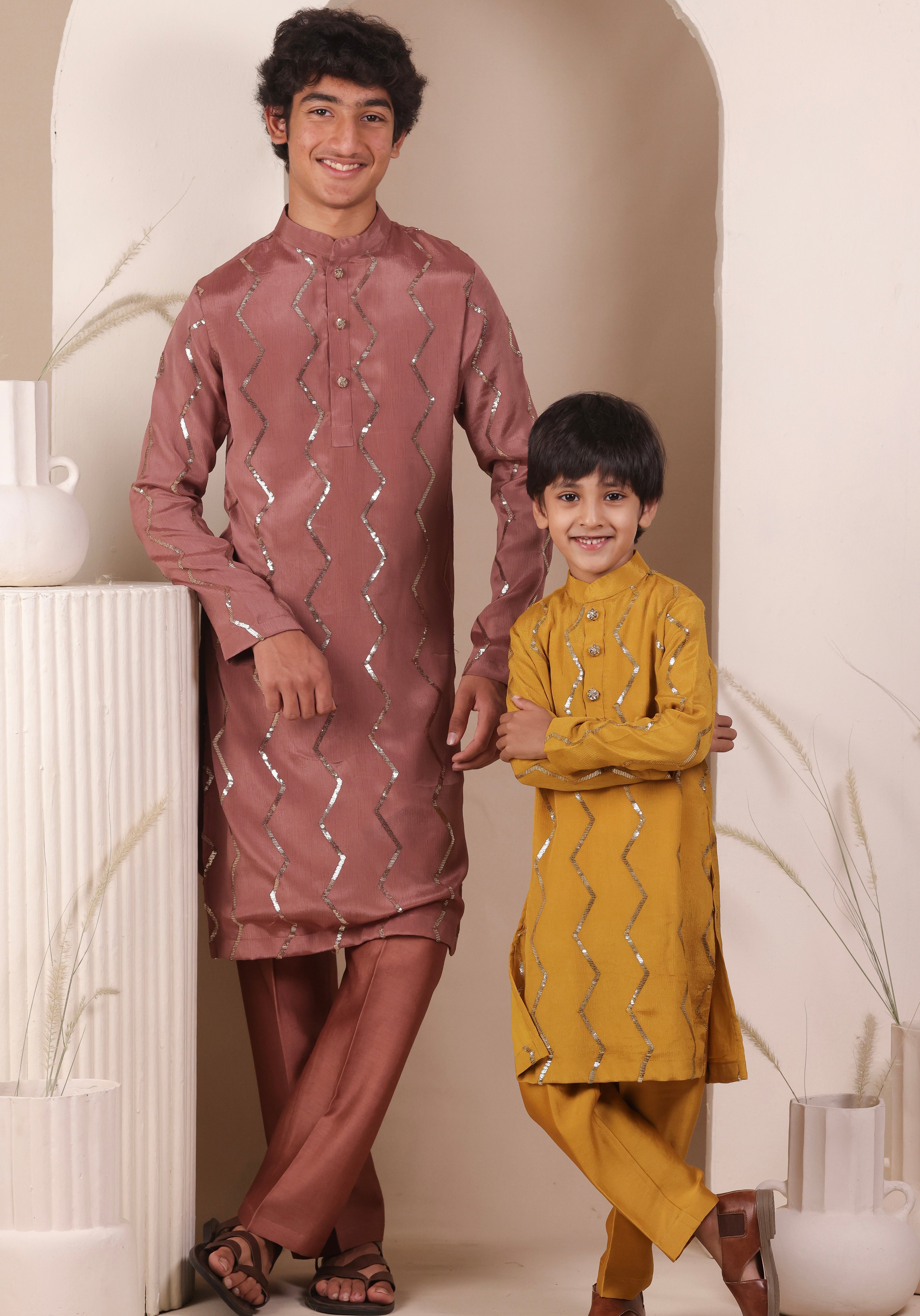 Coral raag Kurta Set