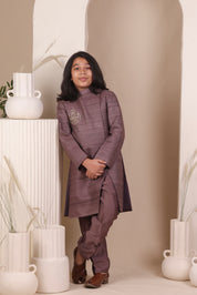 22c Grape Slit Achkan Set