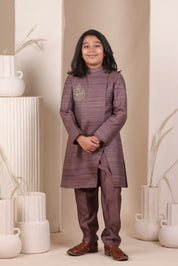 22c Grape Slit Achkan Set