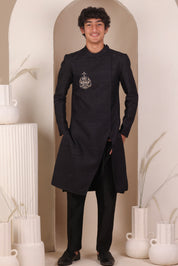Shadow Slit Achkan Set