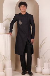 Shadow Slit Achkan Set