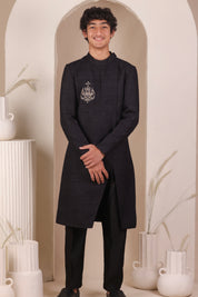 Shadow Slit Achkan Set