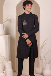 Shadow Slit Achkan Set
