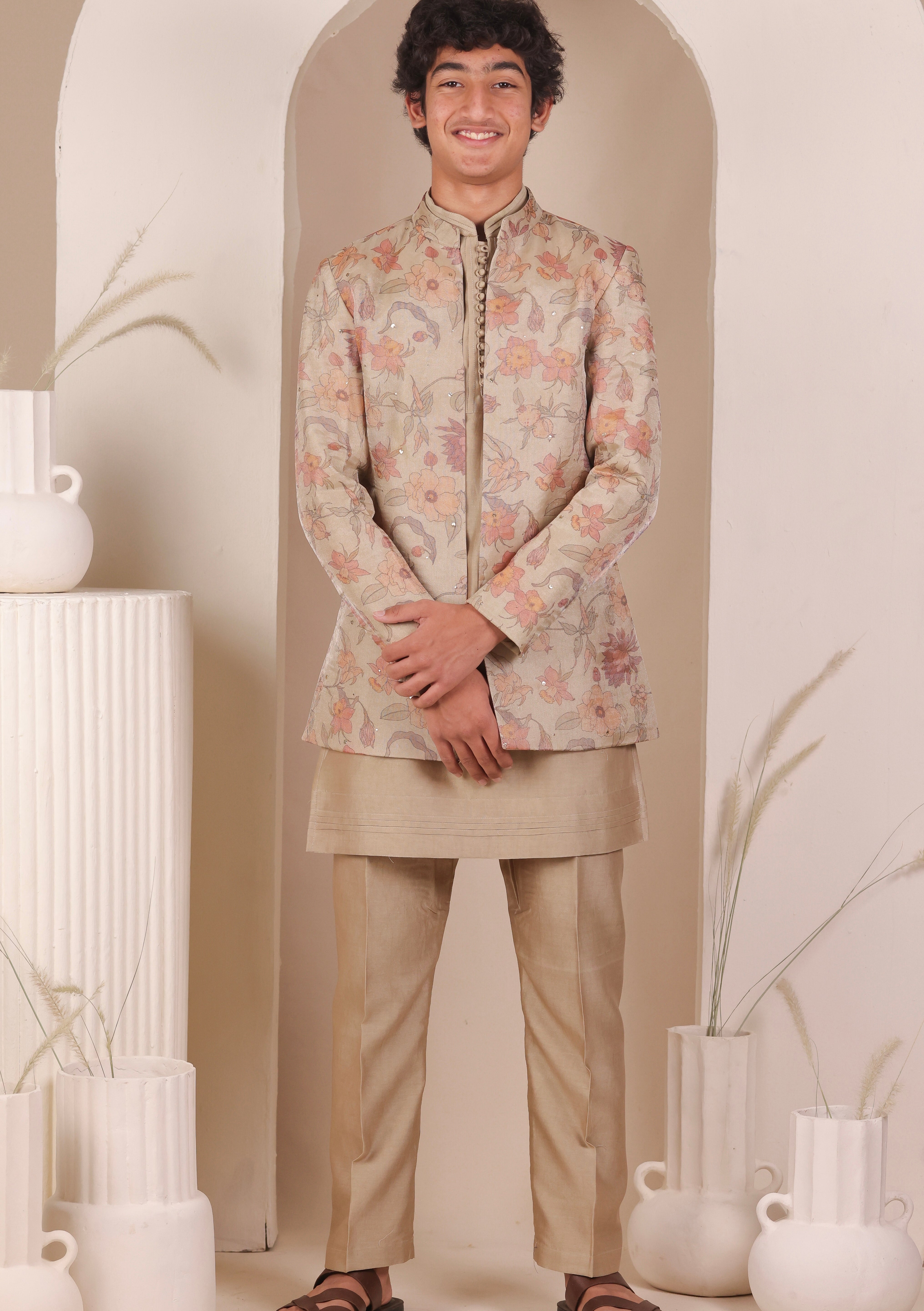 Muted Bloom Jodhpuri Set