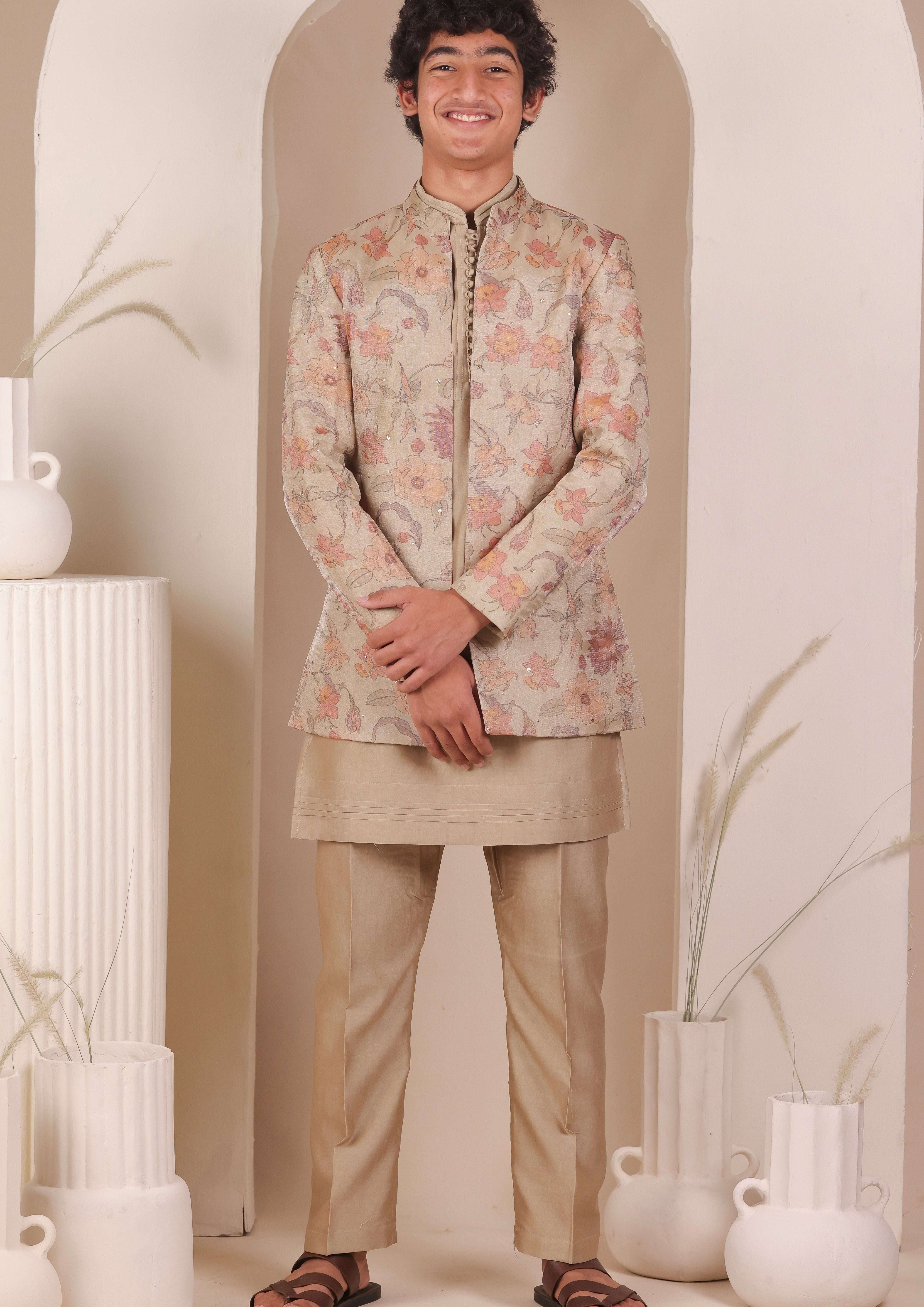 Muted Bloom Jodhpuri Set
