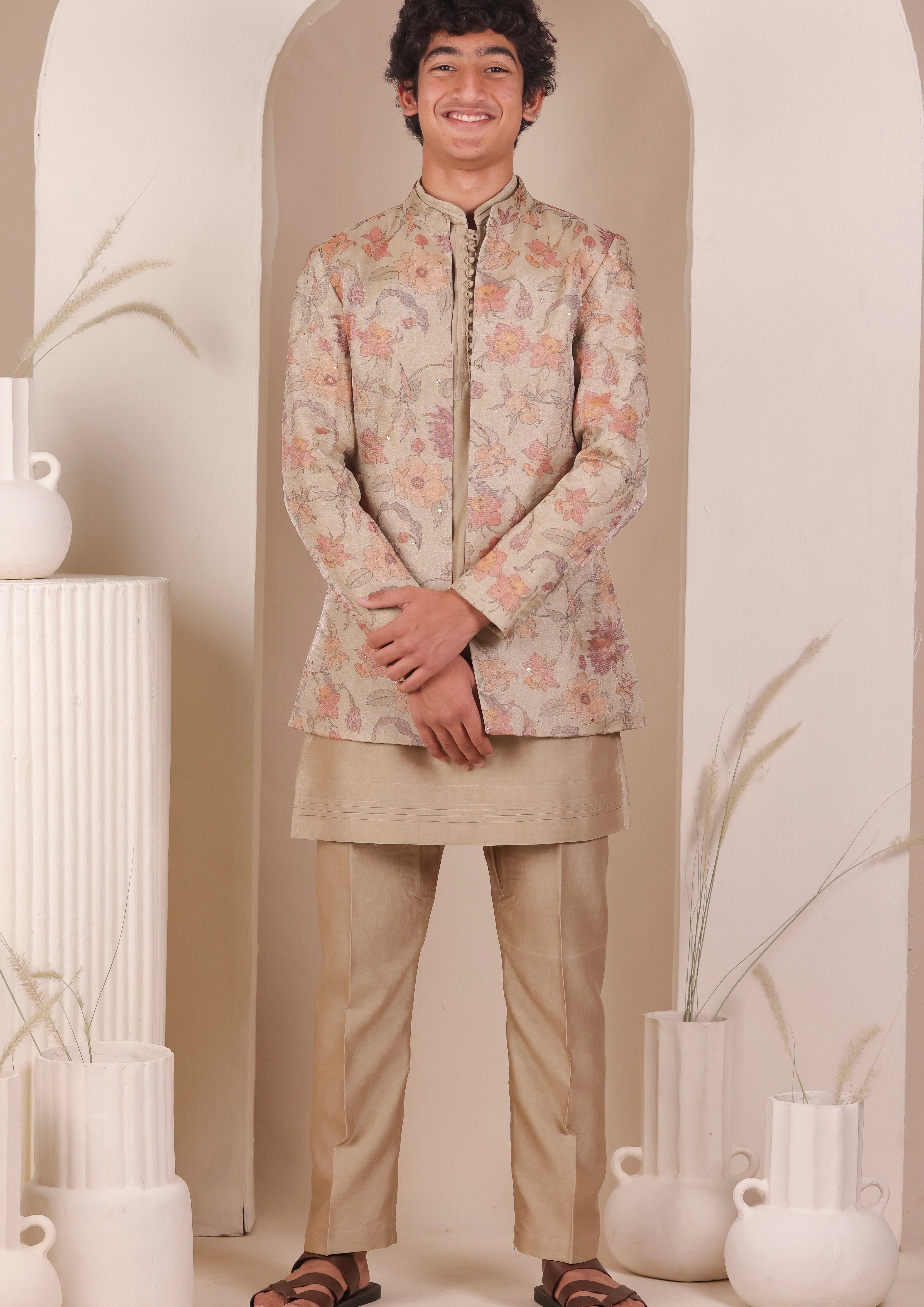 Muted Bloom Jodhpuri Set