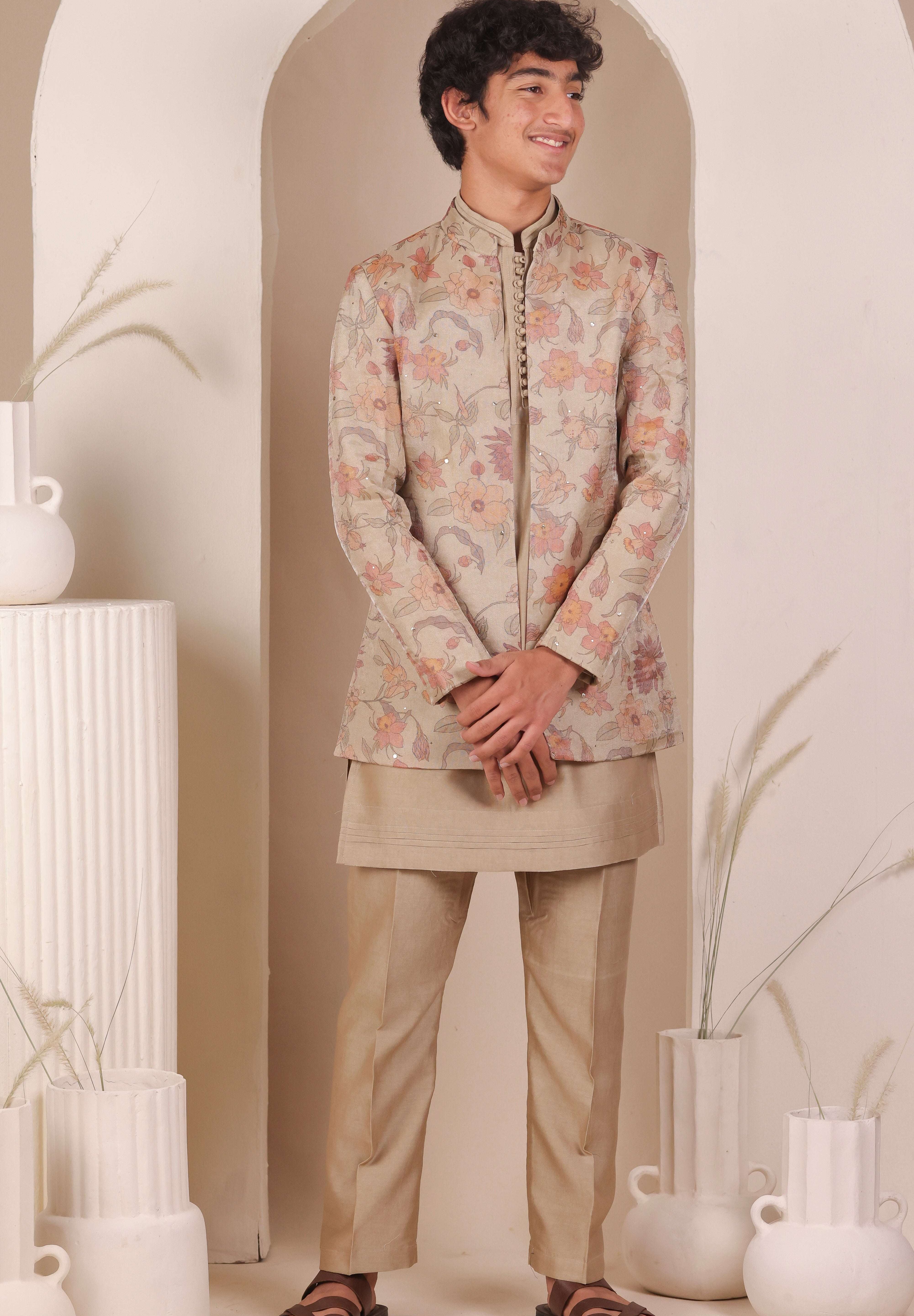 Muted Bloom Jodhpuri Set