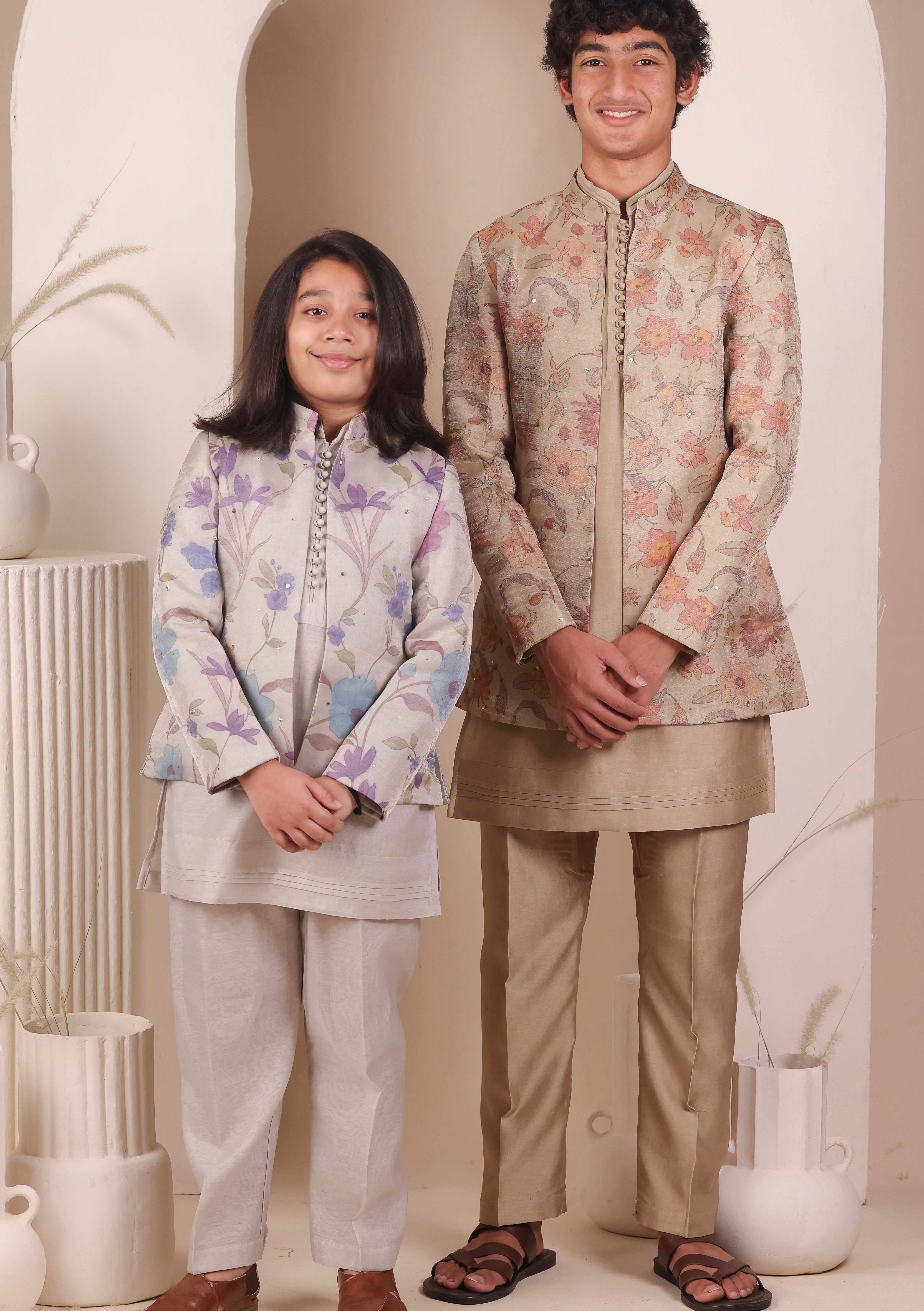 Muted Bloom Jodhpuri Set