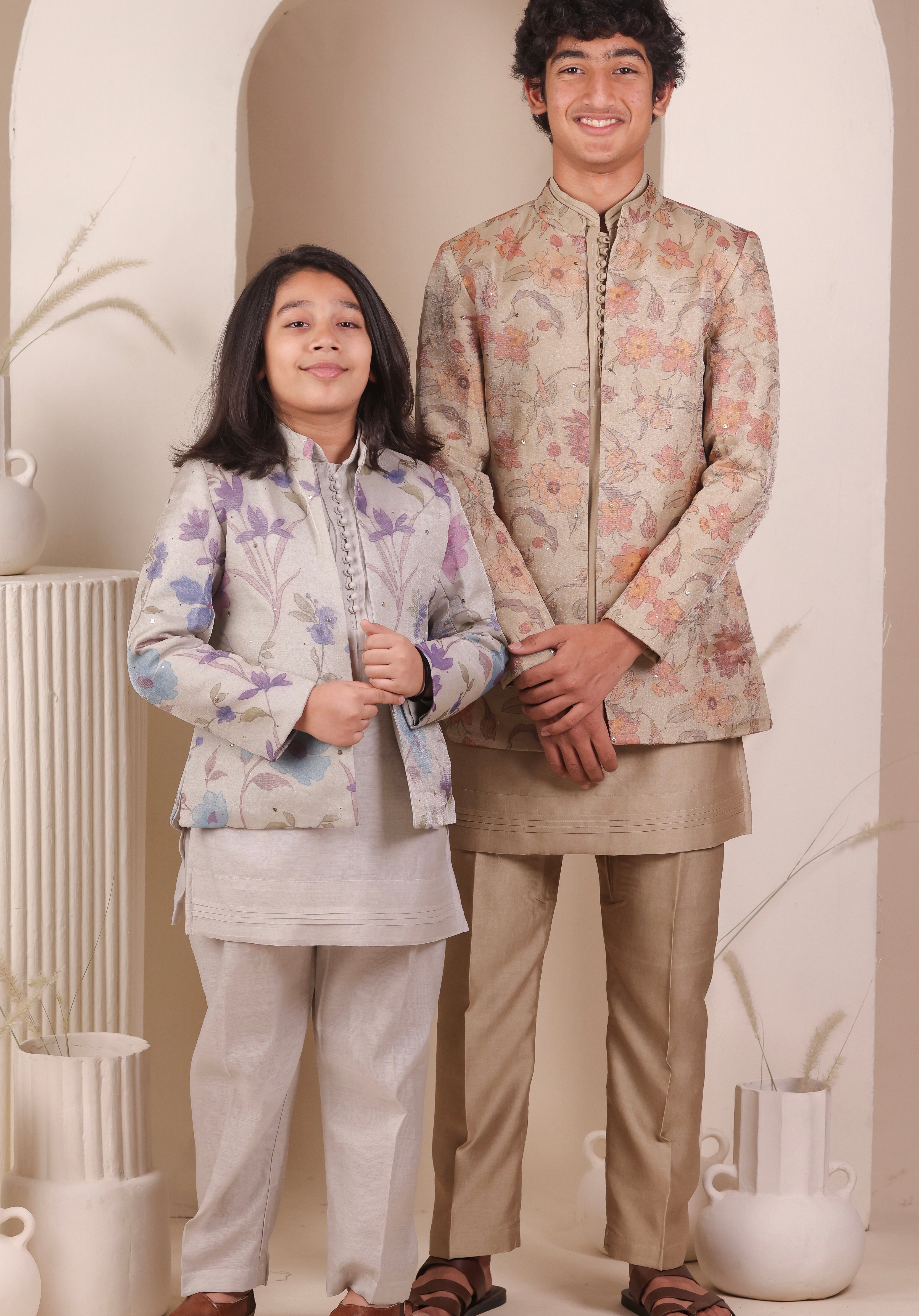 Muted Bloom Jodhpuri Set