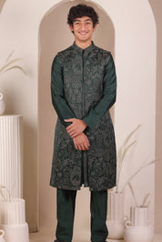 Bottle Green Jacket Set