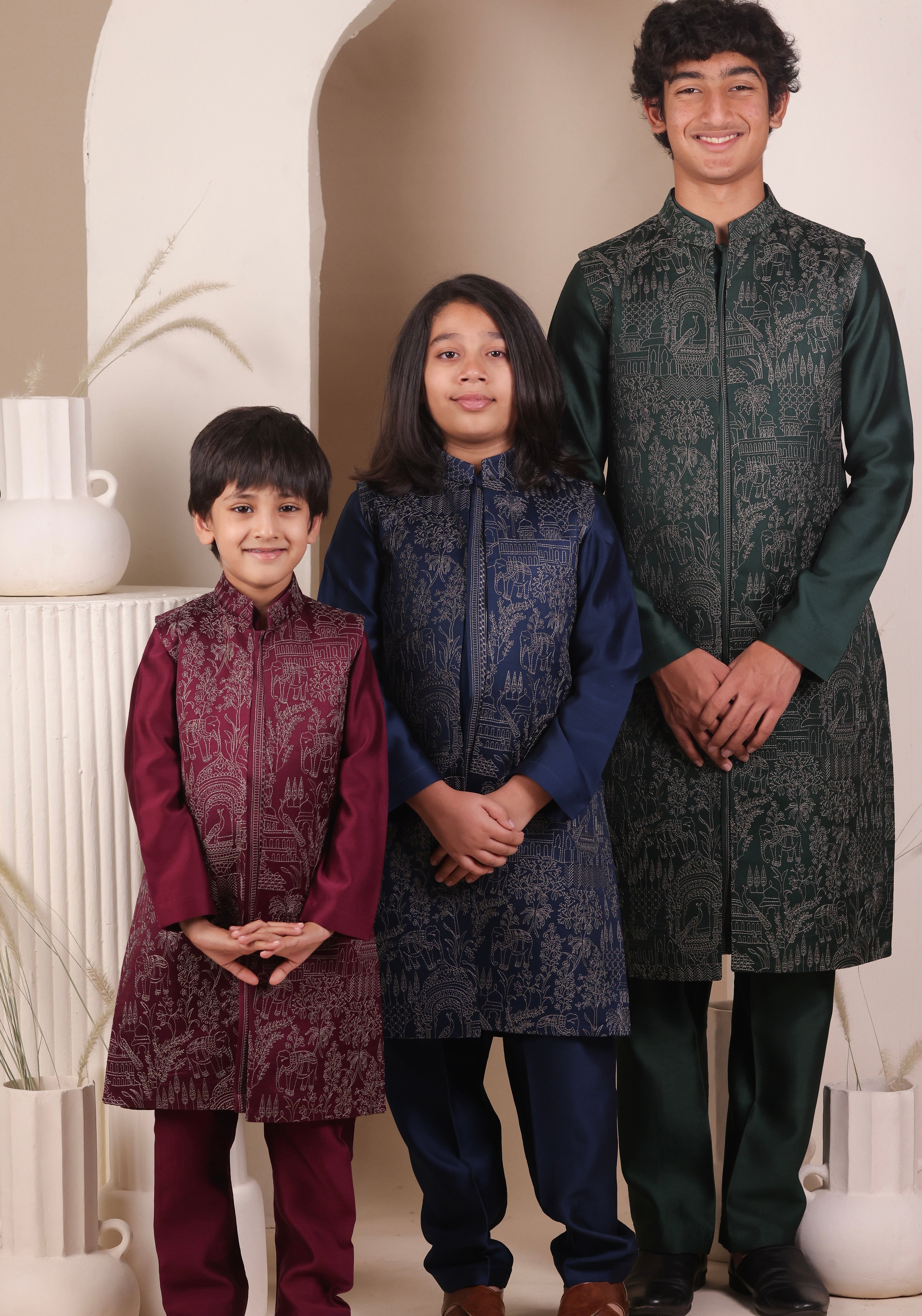 Bottle Green Jacket Set