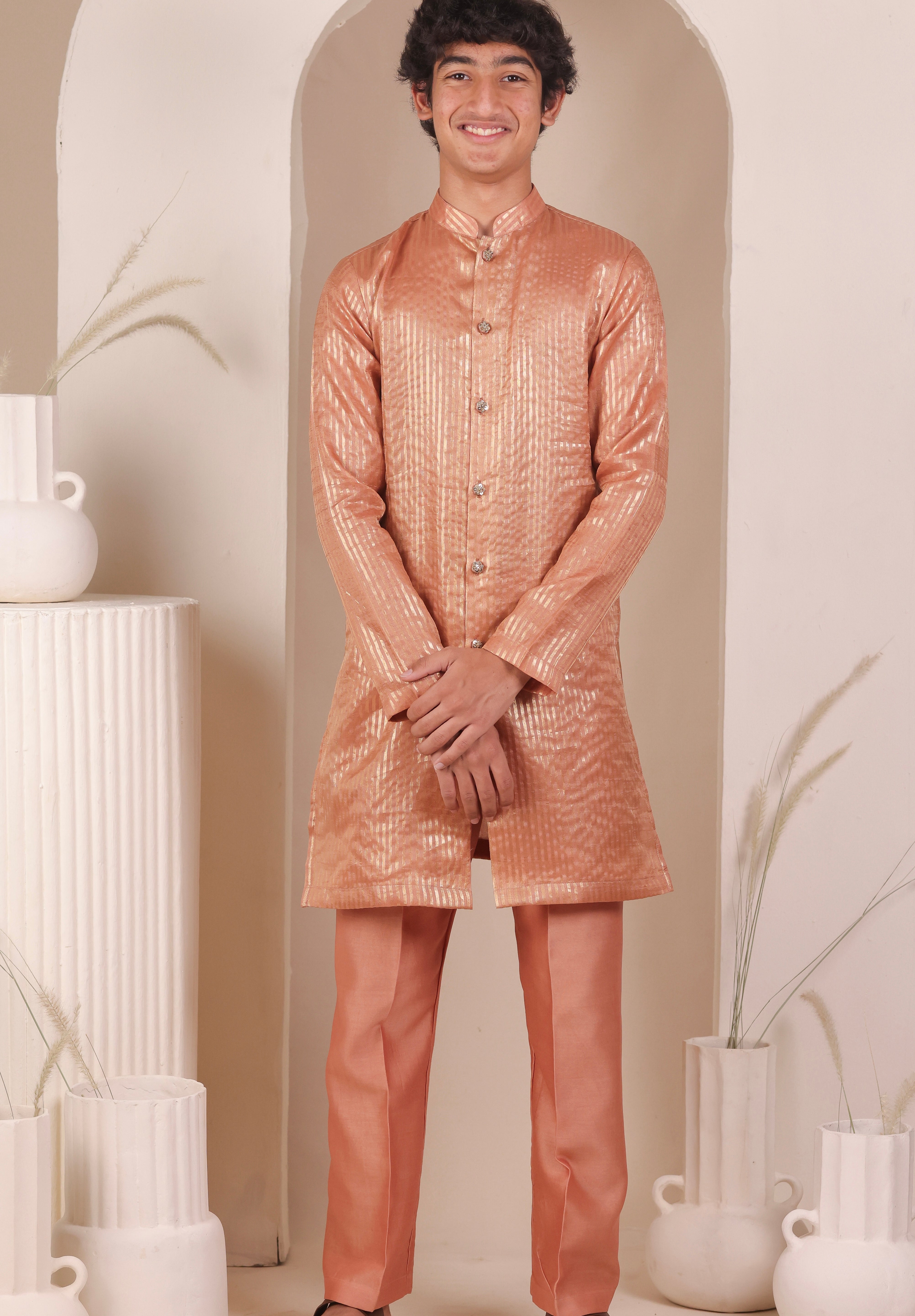 Blush Zari Kurta Set