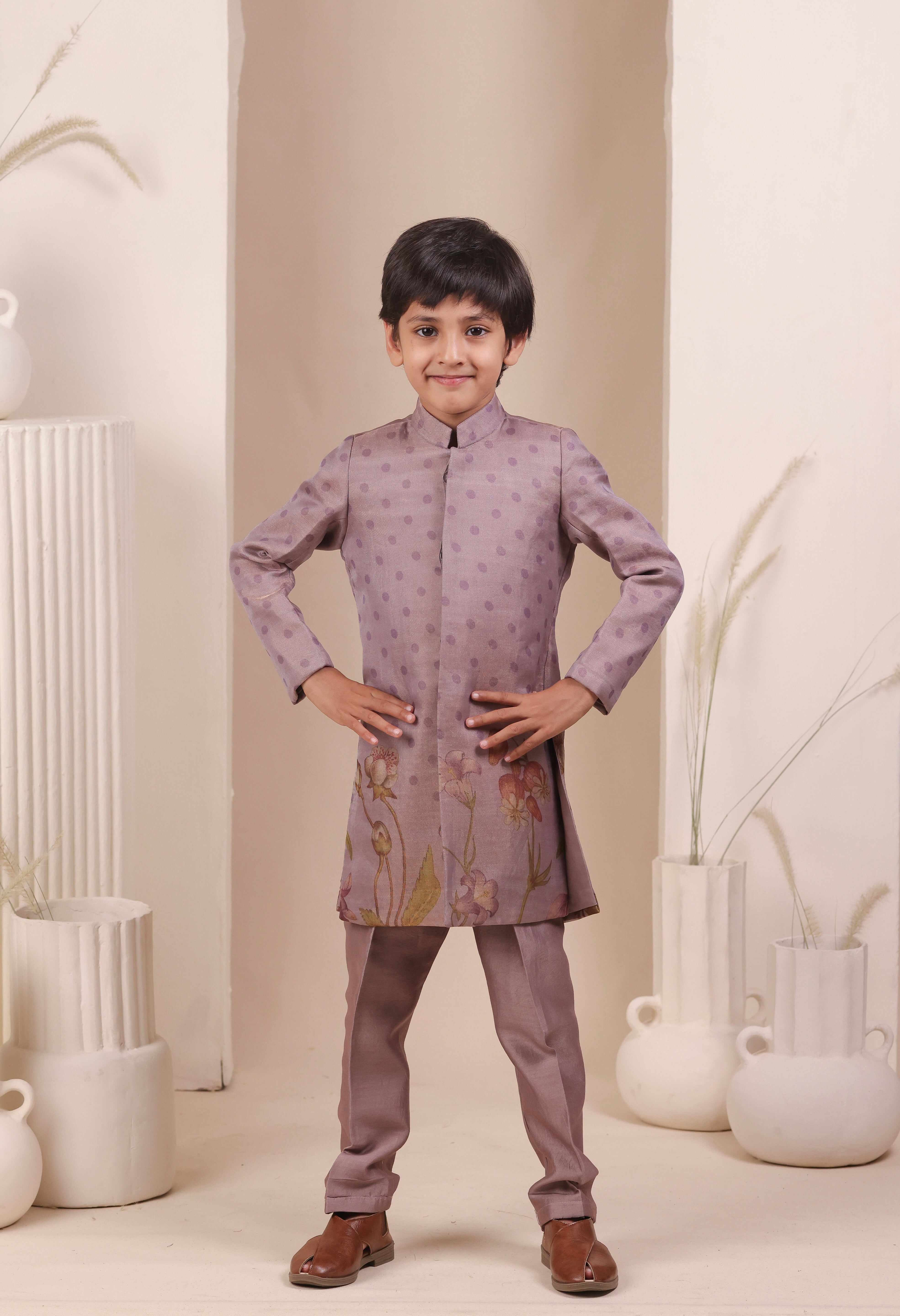 Lilac Achkan set