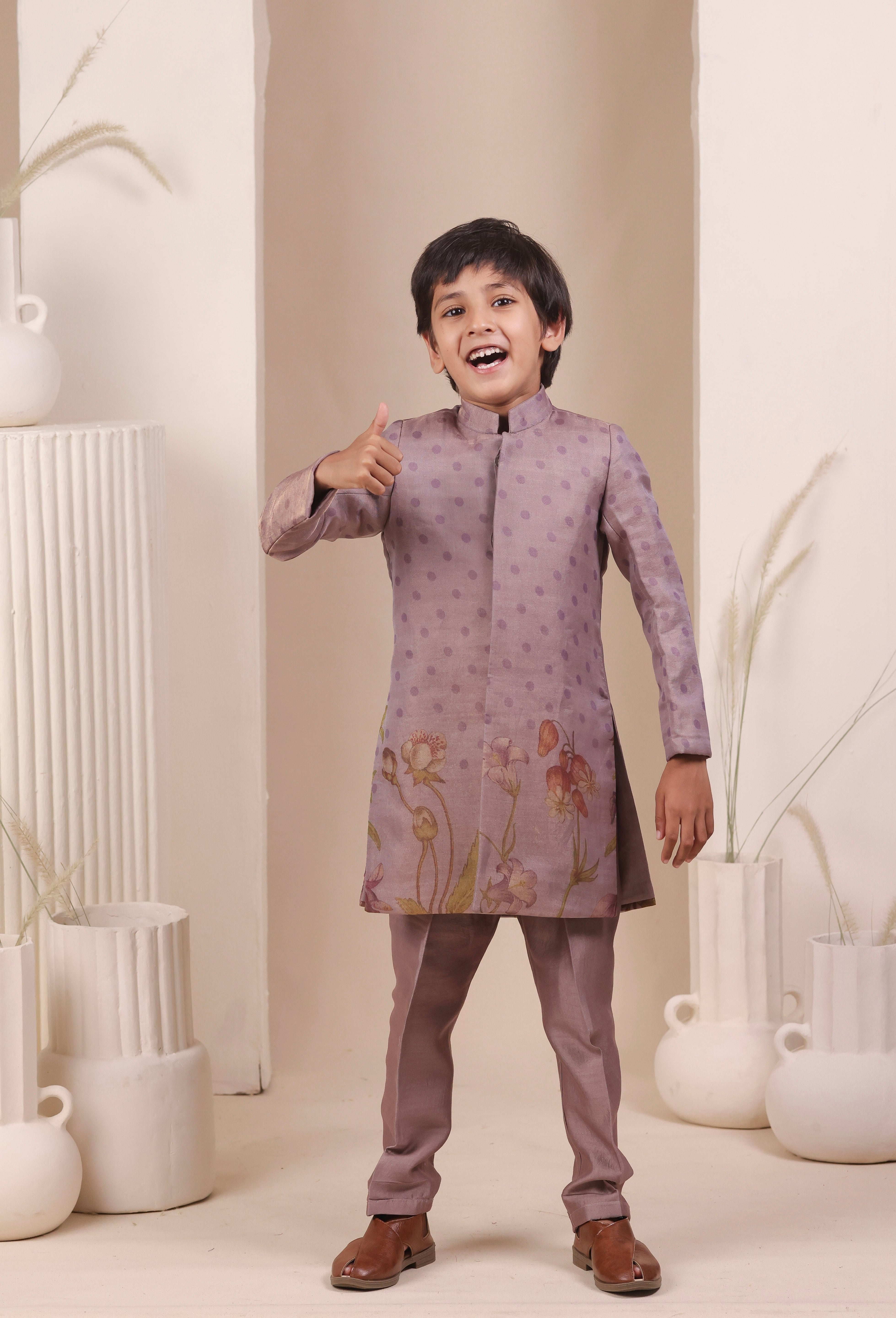 Lilac Achkan set