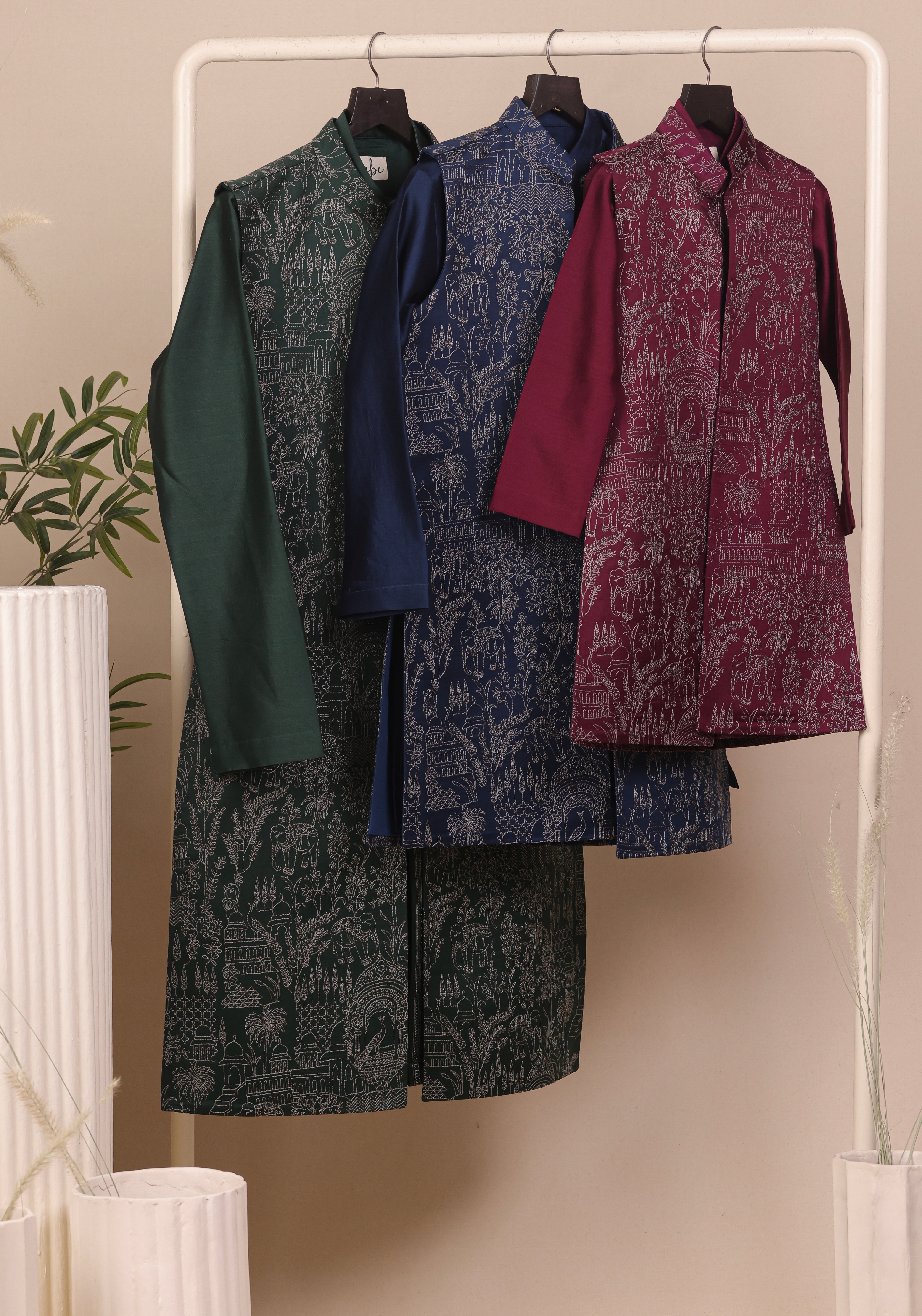 Bottle Green Jacket Set