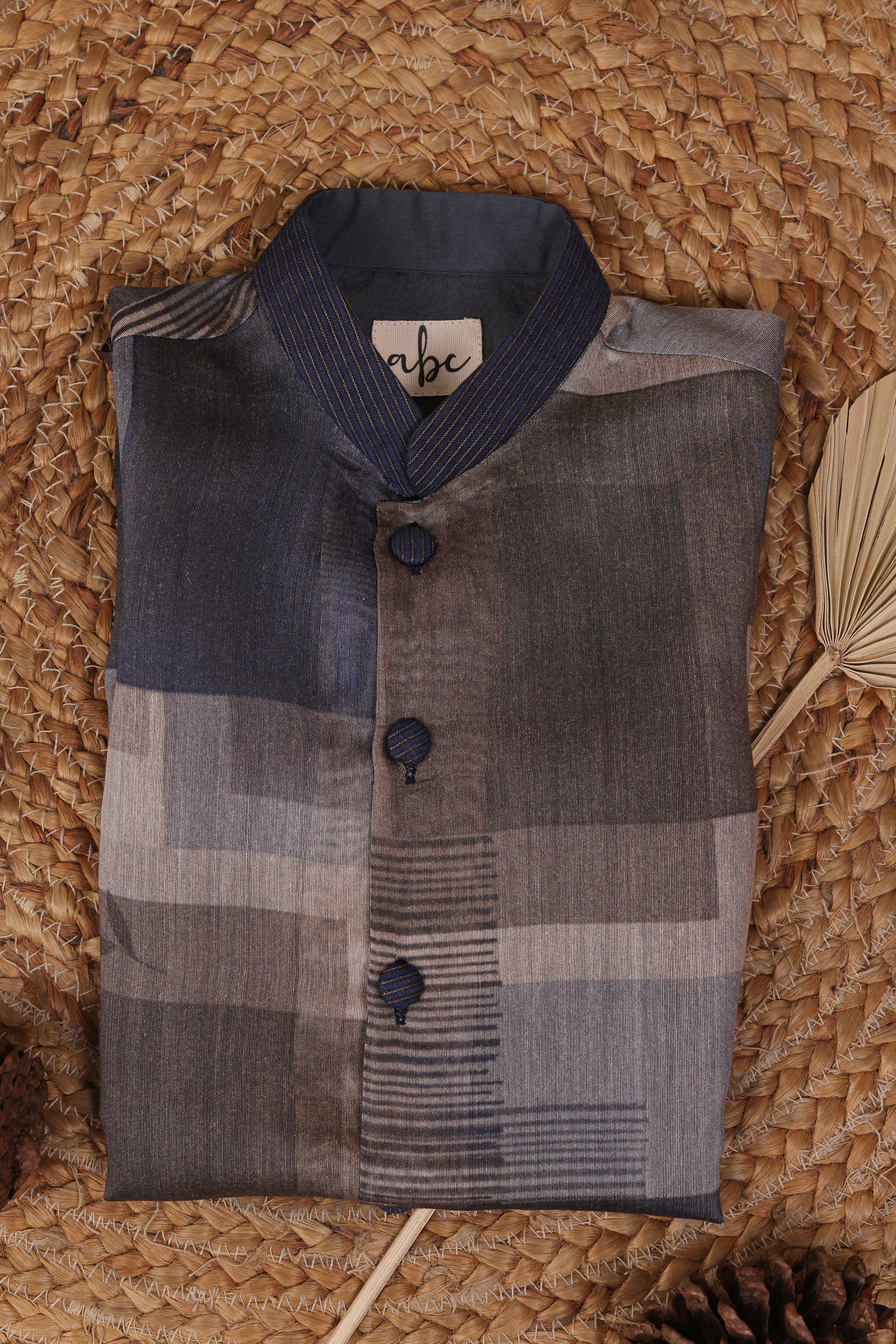 Midnight Tassar Kurta Set