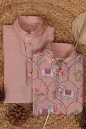 Old Rose Nehru Jacket Set