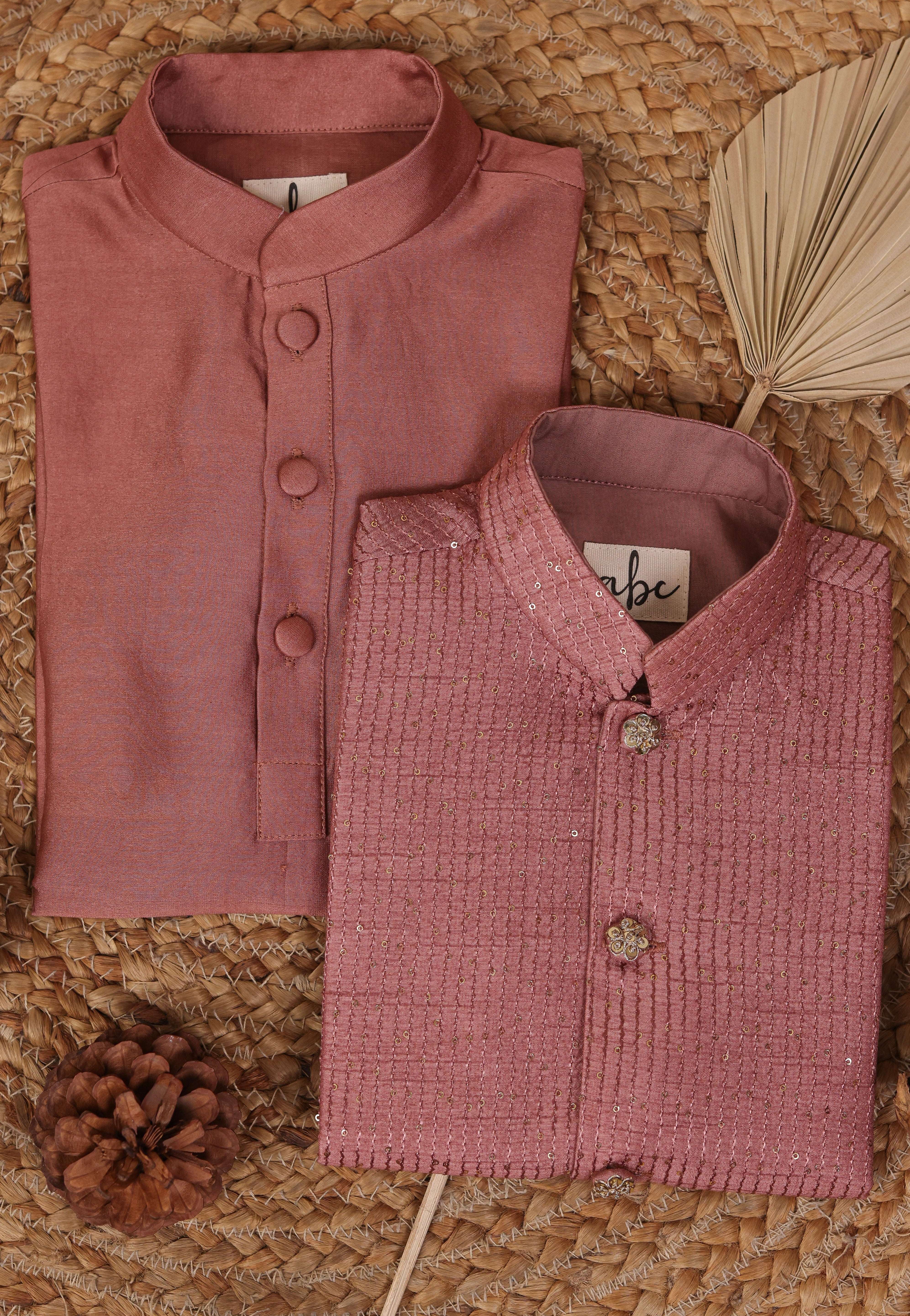 Coral Hues Jacket Set