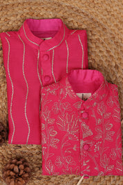 Zari Gulabi Jacket Set