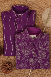 Zari Baigani Jacket Set