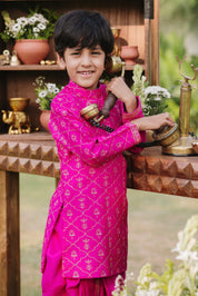 Gulabi Noor Angrakha Set