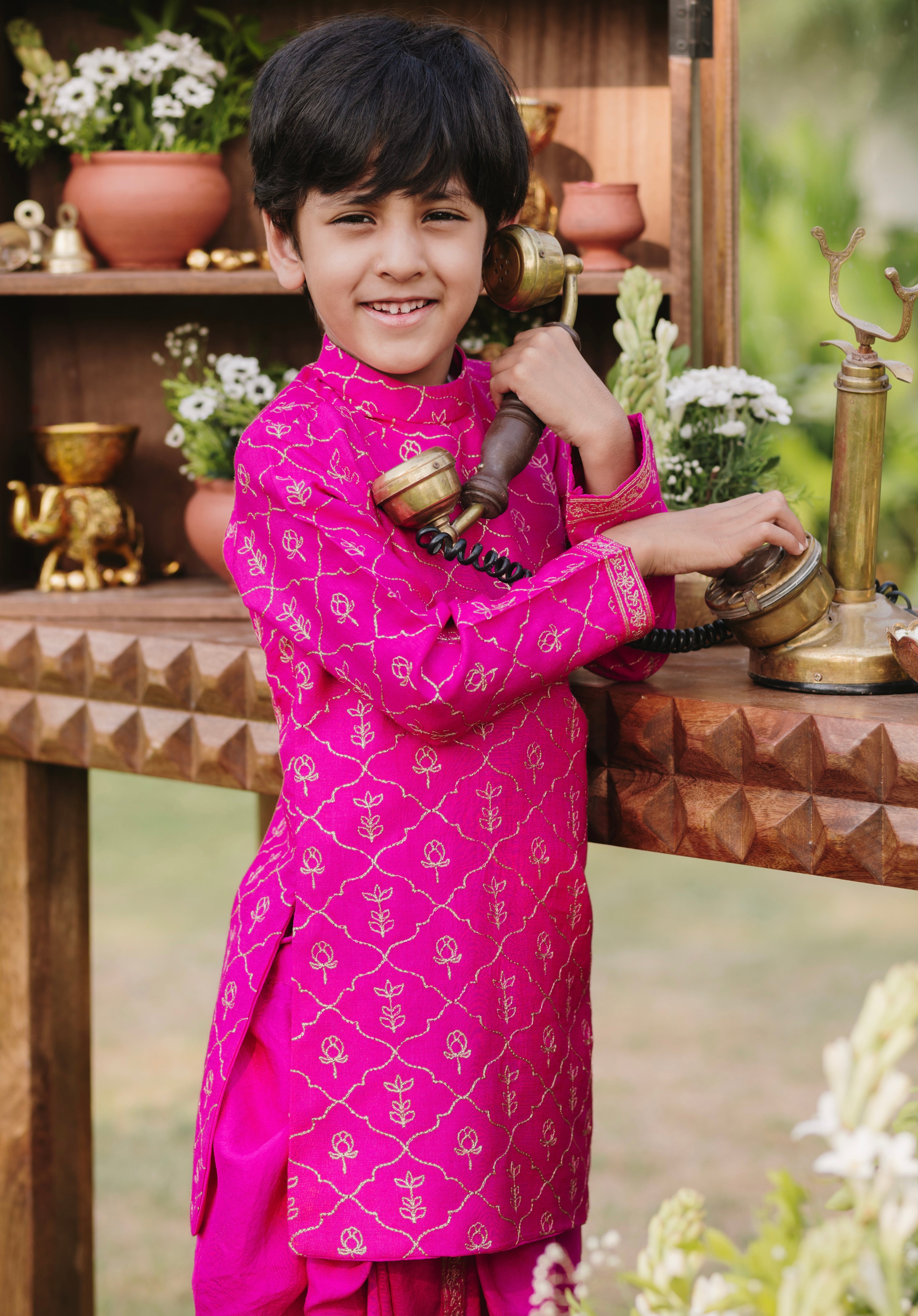 Gulabi Noor Angrakha Set