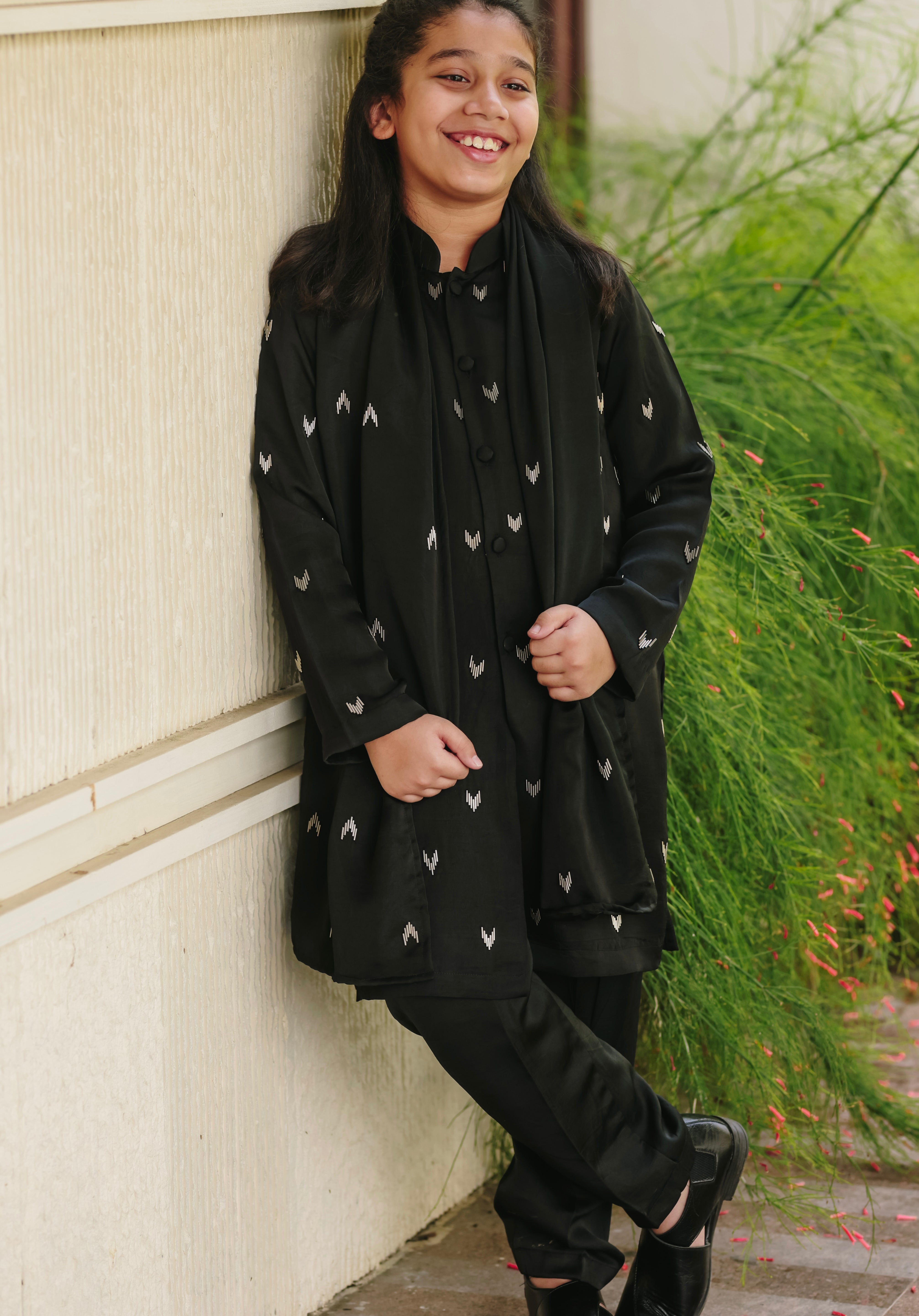 Noir Silk Kurta Set