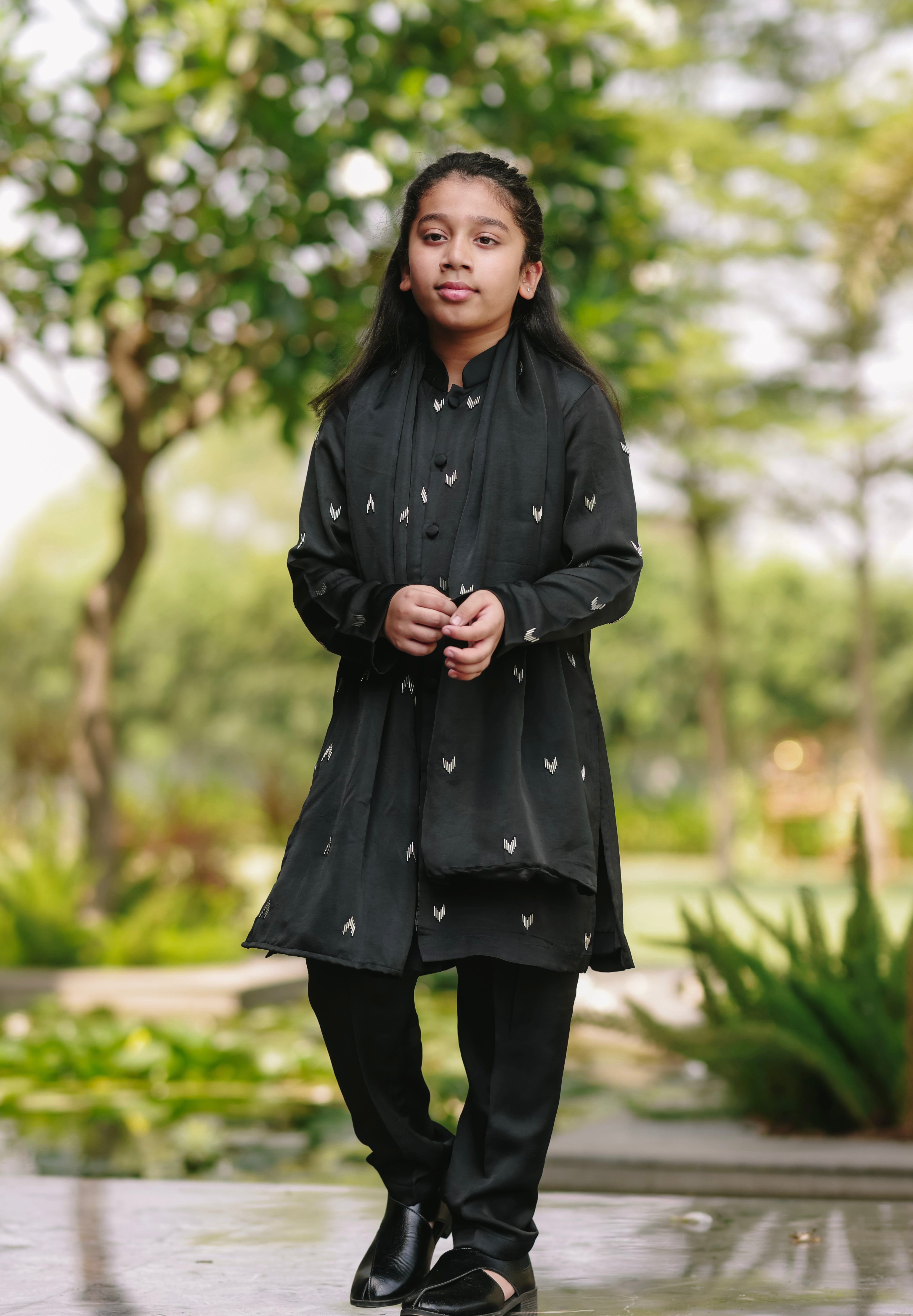 Noir Silk Kurta Set