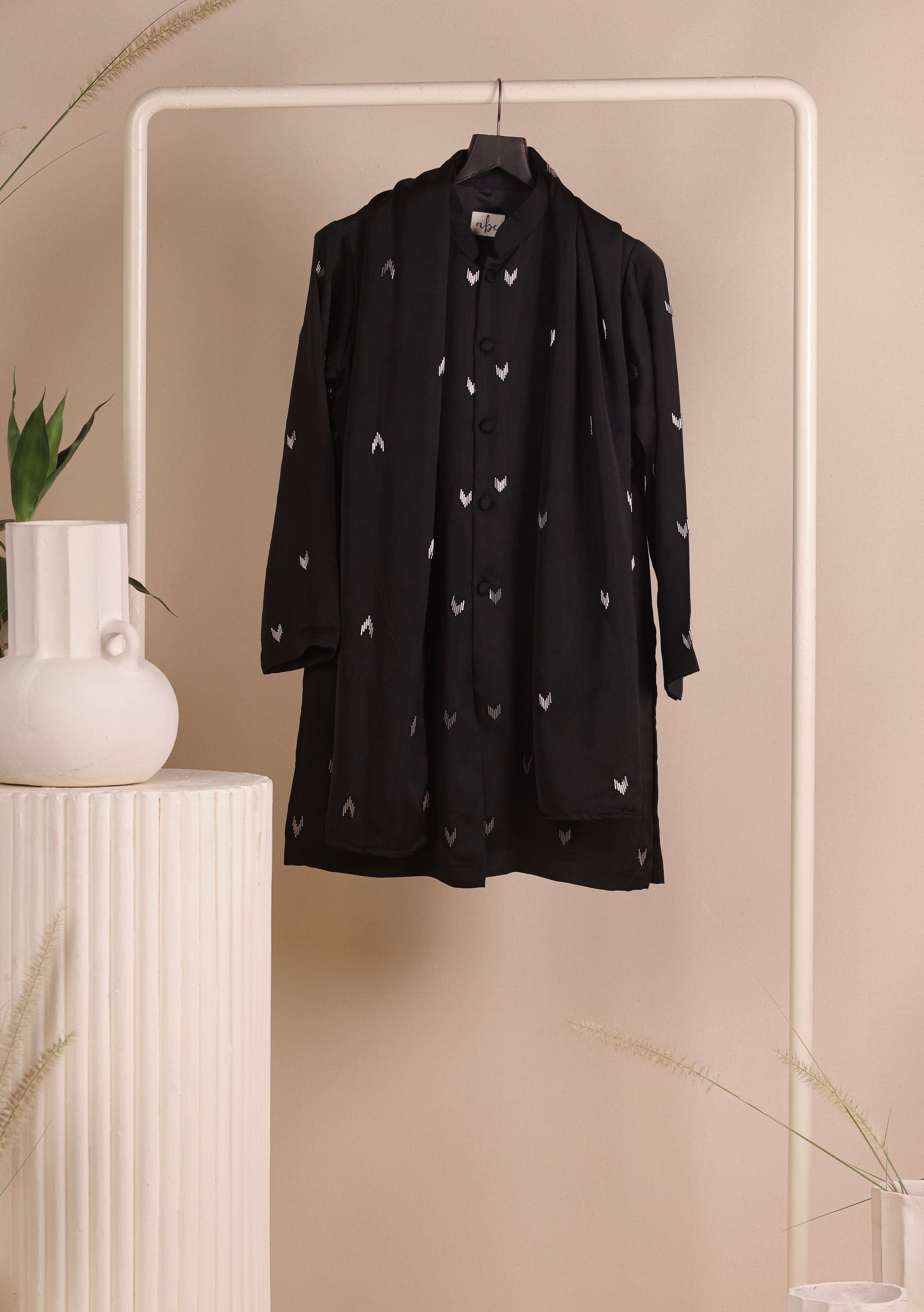 Noir Silk Kurta Set