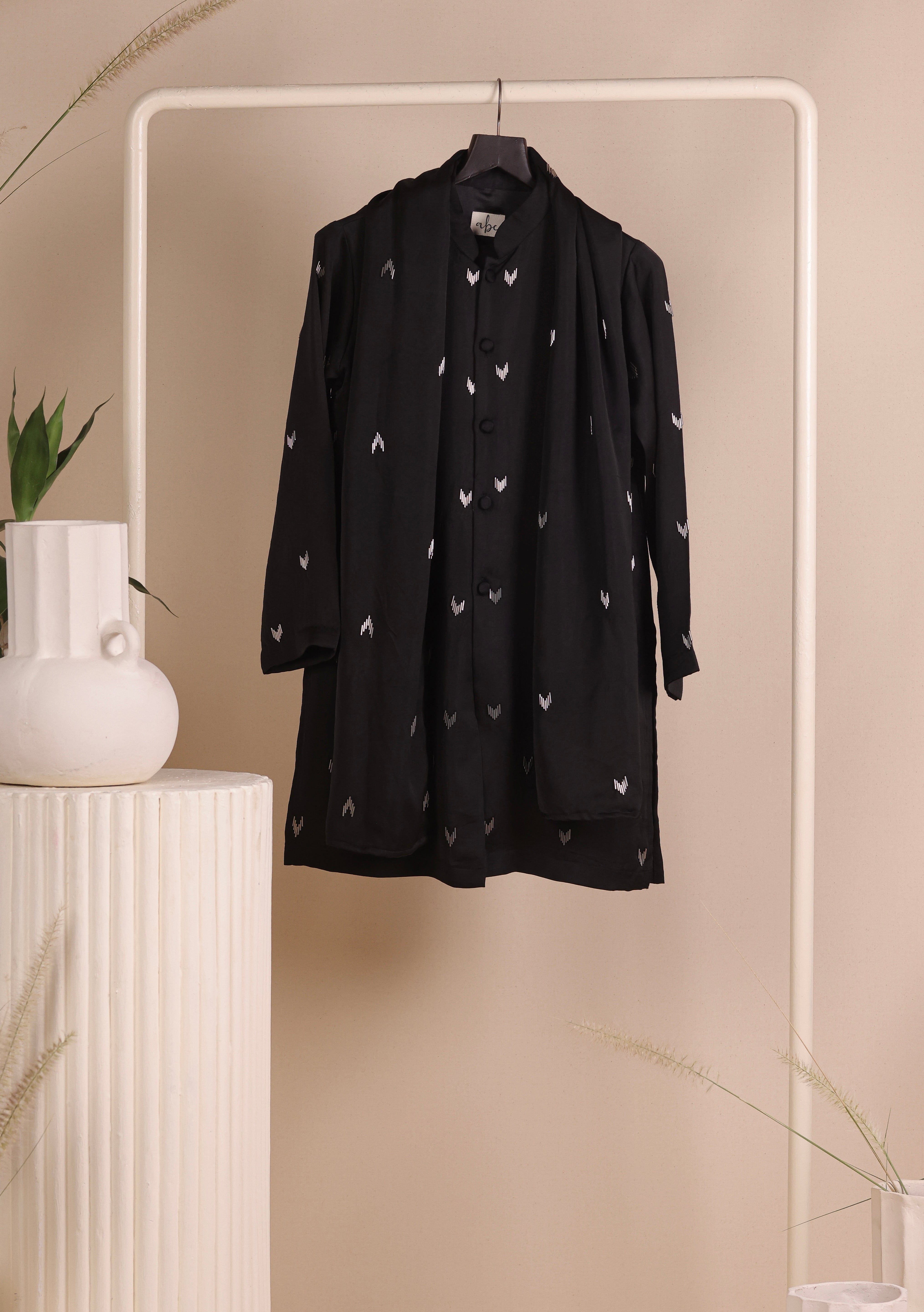Noir Silk Kurta Set