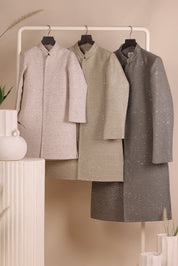 Olive Dust Achkan Set