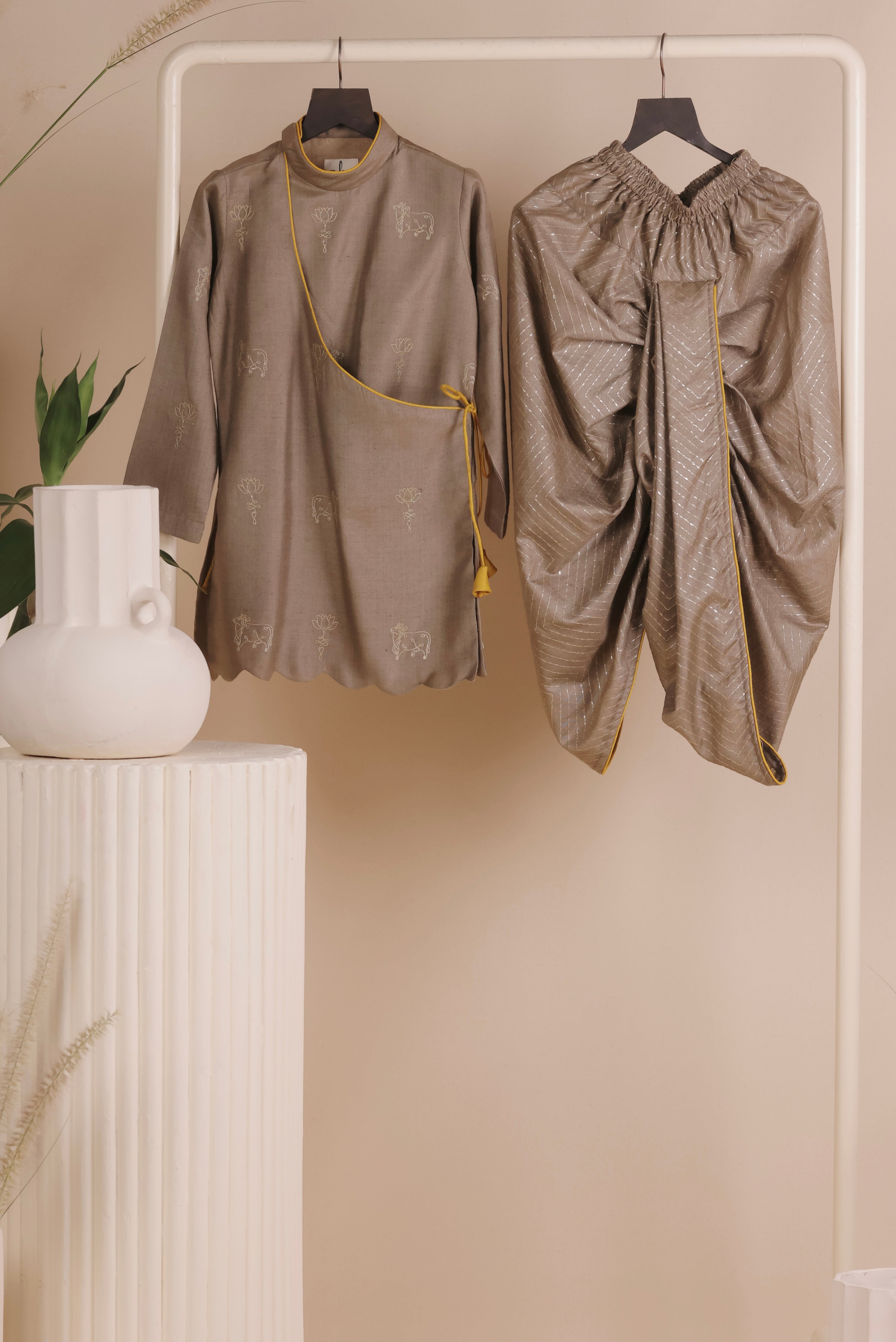 The Grey Angrakha Set