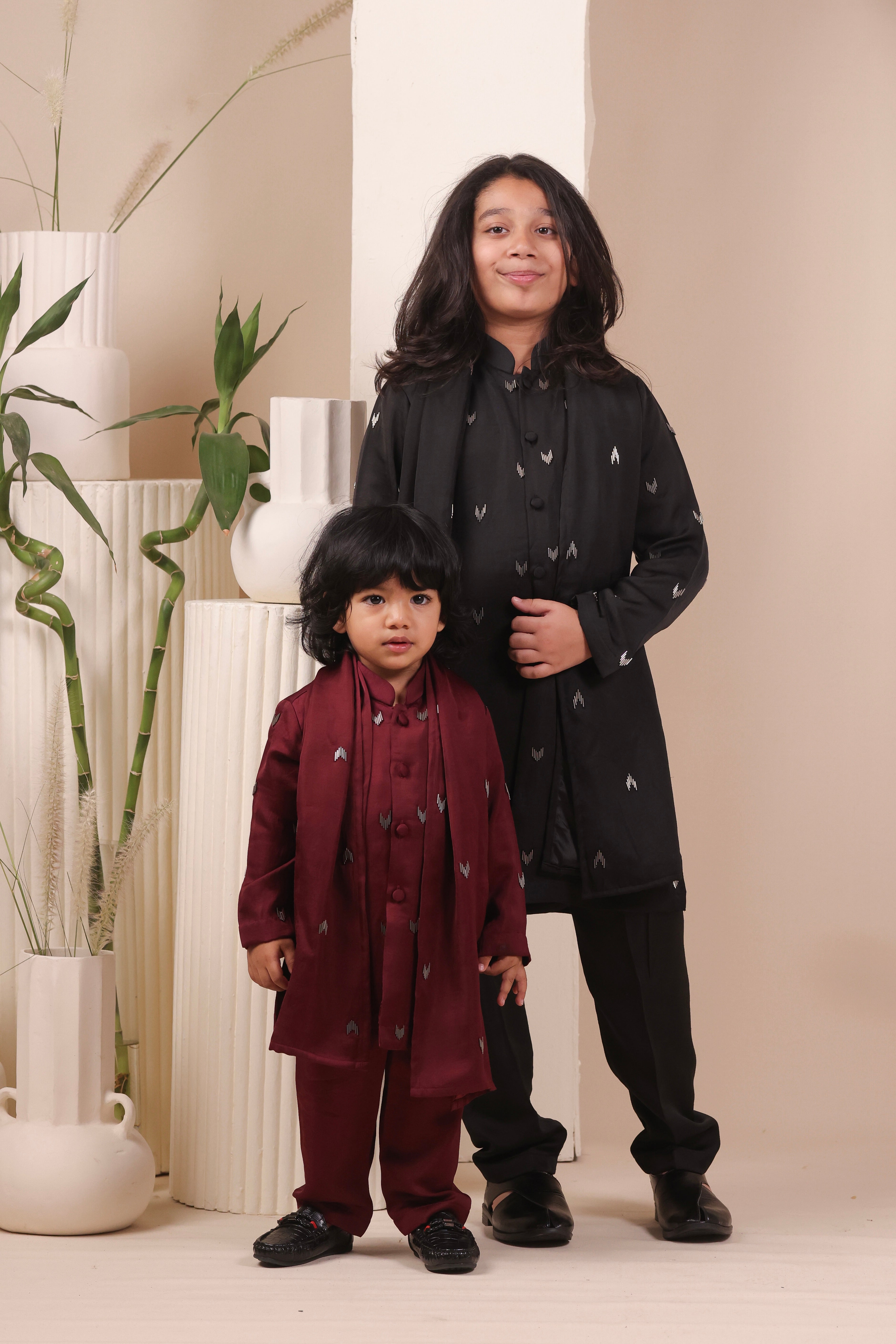 Noir Silk Kurta Set